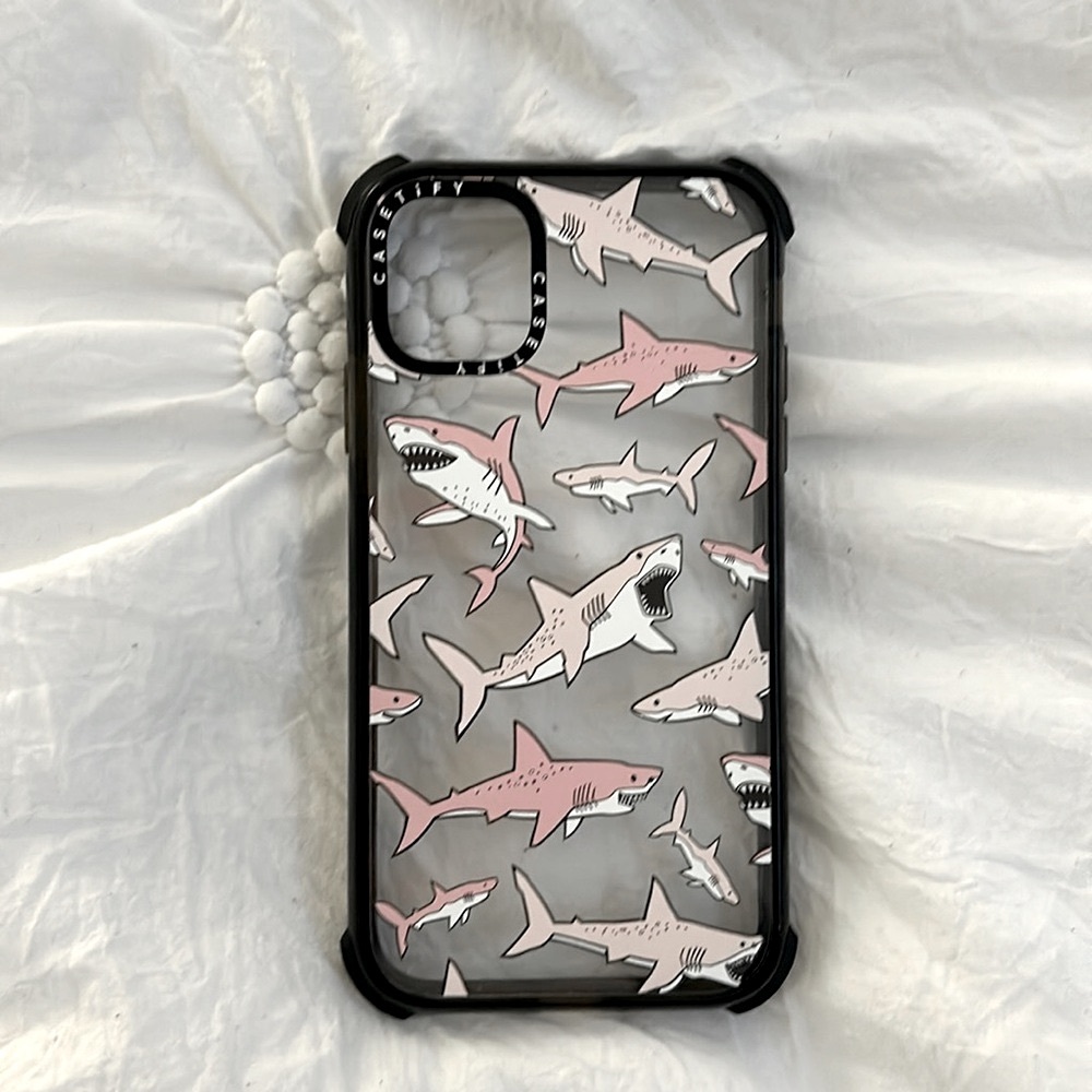 Castify iPhone 11 Case Pink Sharks